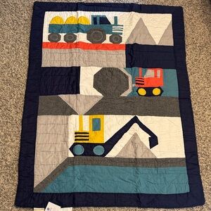 Pottery Barn Jax Construction Toddler Quilt